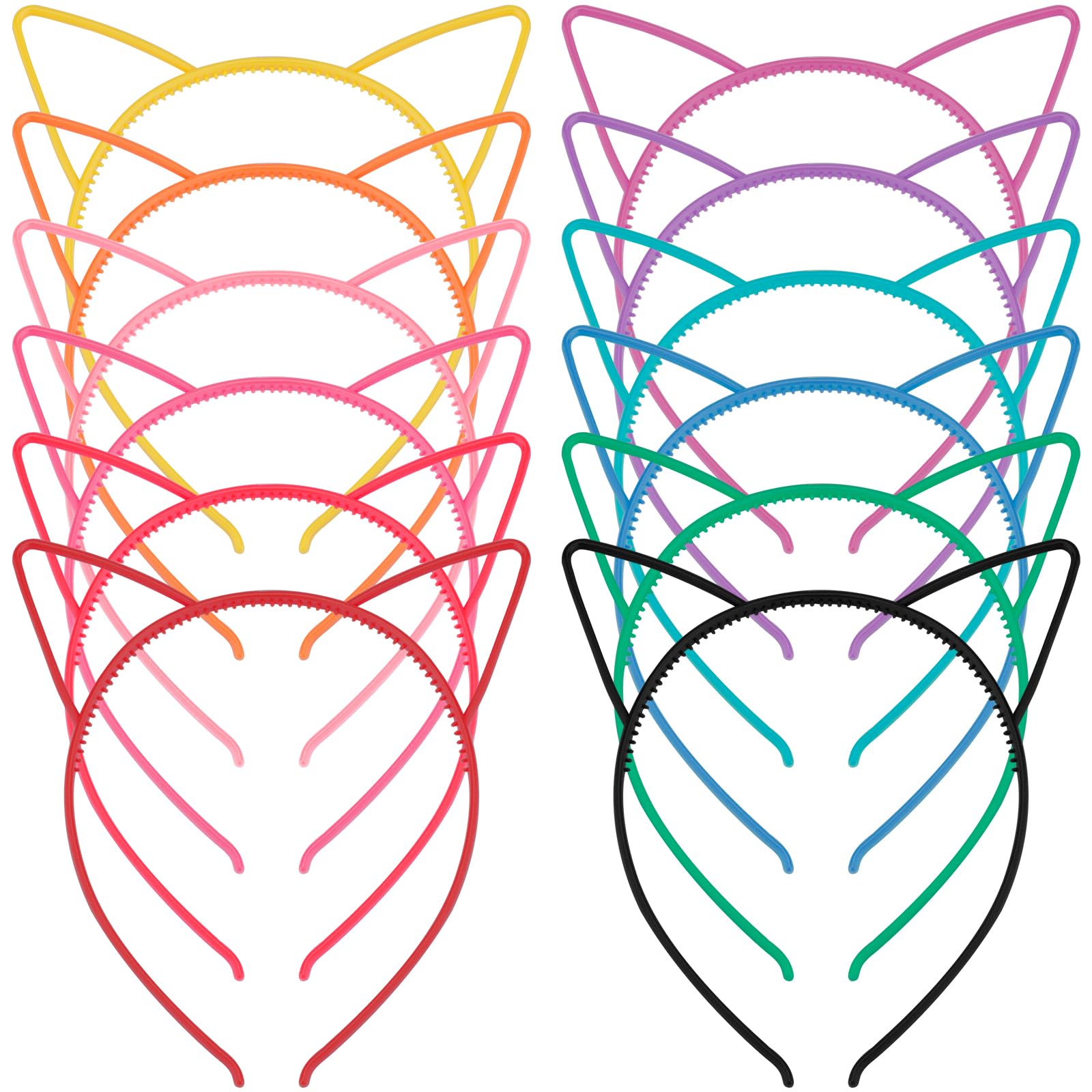 COCIDE 12Pcs Cat Ears Headbands Plastic Taylor Party Decorations Kitty Headbands for Women Gabby Party Favors Birthday Supplies for Women Halloween Hair Accessories Hair Hoops Costume - Image 6