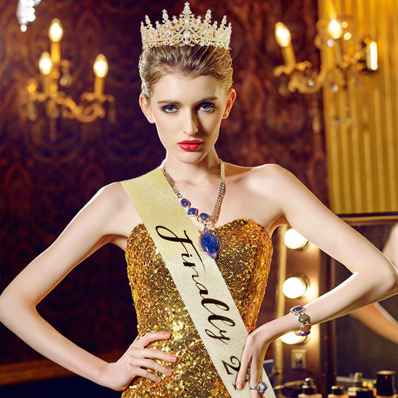 COCIDE 21st Birthday Sashes, Crowns, and Decorations - Sash, Tiaras Set for Women and Girls, Party Favor Supplies - Image 3