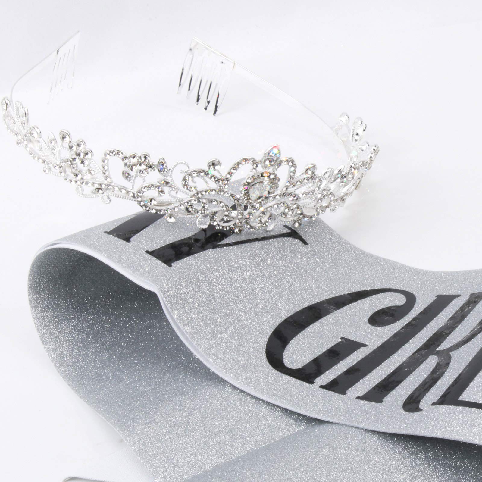 COCIDE Birthday Sash & Tiara Set - Rhinestone Tiara & Sash for Women's Birth Party Decoration Kit - Image 5
