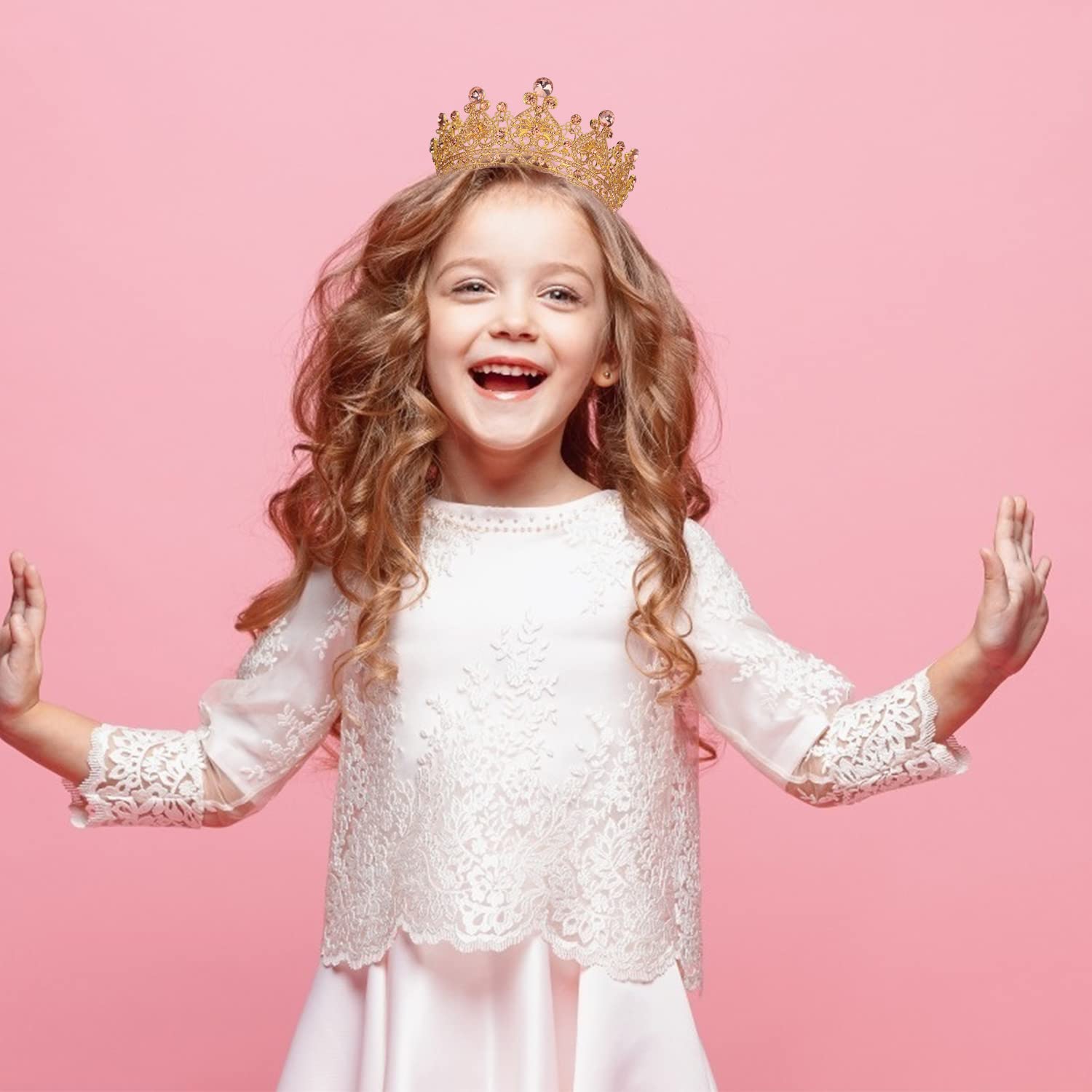 COCIDE Crown for Women Crystal Queen Crowns and Tiaras Girls Full Round Wedding Headband Hair Accessories for Birthday Pageant Prom Bridal Party Halloween Costume - Image 4