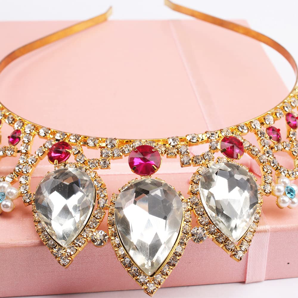 COCIDE Rapunzel Tiaras for Women Gold Crowns for Women Princess Crystal Rhinestone Hair Accessories for Girls Birthday Party Halloween Christmas Decoration - Image 5