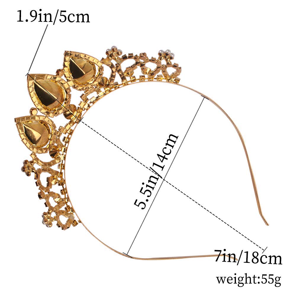 COCIDE Rapunzel Tiaras for Women Gold Crowns for Women Princess Crystal Rhinestone Hair Accessories for Girls Birthday Party Halloween Christmas Decoration - Image 7