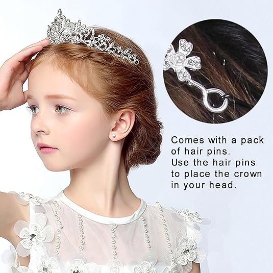 COCIDE Tiara Crowns Crystal Headband Princess Rhinestone Crown with Combs Bride Headbands Bridal Wedding Prom Birthday Party Hair Accessories for Women and Girls (no comb type) - Image 3