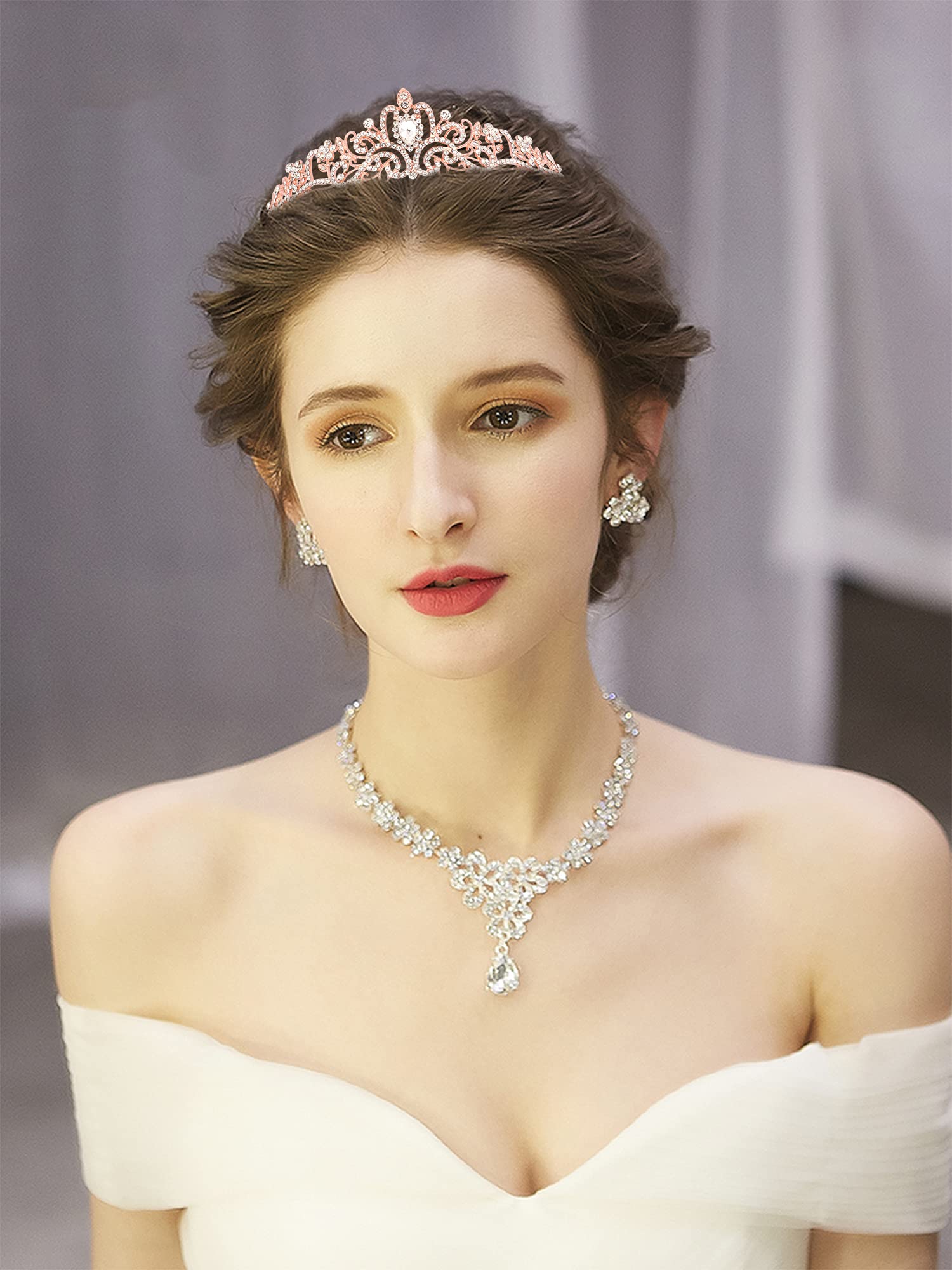 COCIDE Tiara Crowns Crystal Headband Princess Rhinestone Crown with Combs Bride Headbands Bridal Wedding Prom Birthday Party Hair Accessories for Women and Girls (no comb type) - Image 4