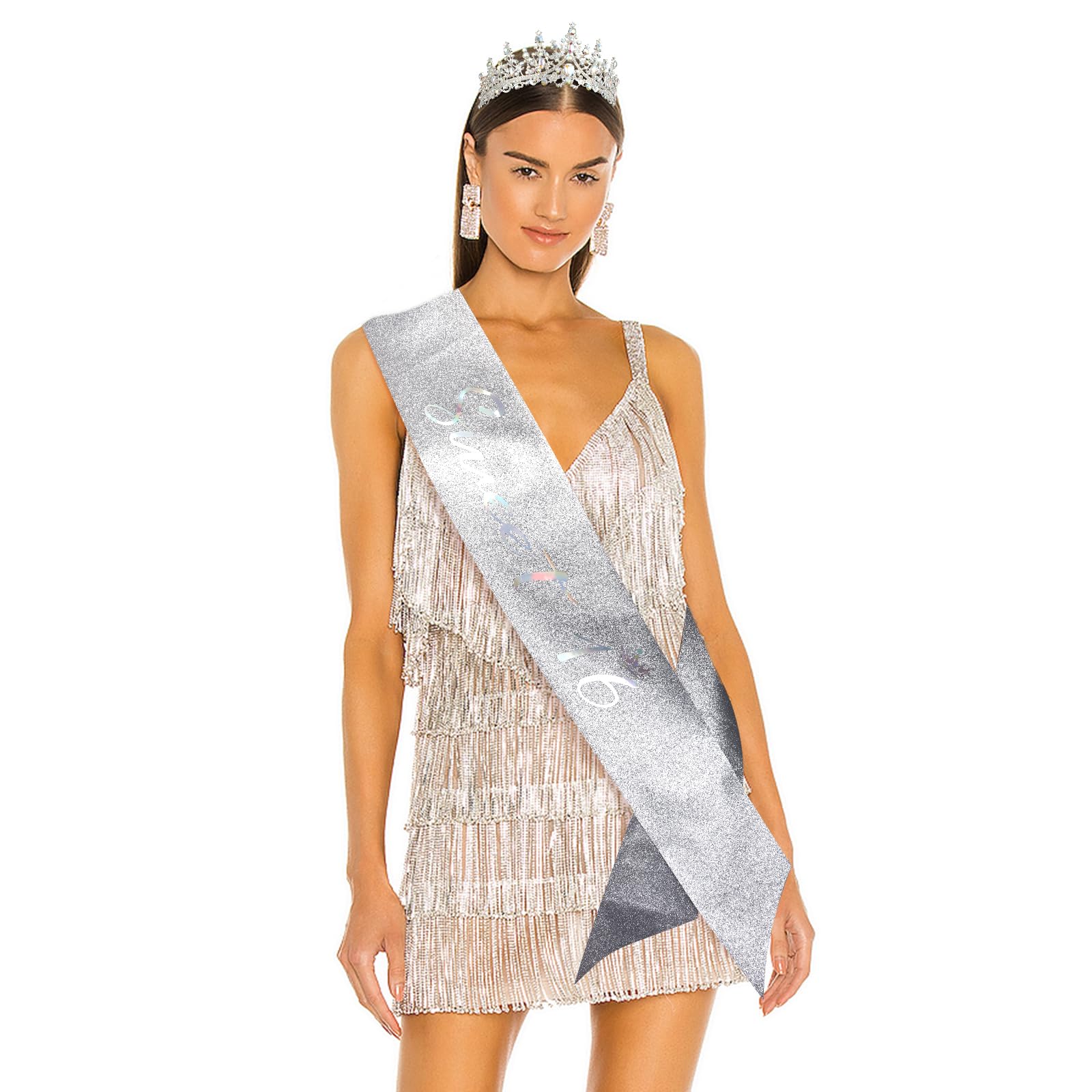 Sweet 16 Birthday Sashes and Tiaras for Women - 16th Crowns and Sashes for Girls Kit - Birthday Decoration - Party Gifts and Accessories - Image 3